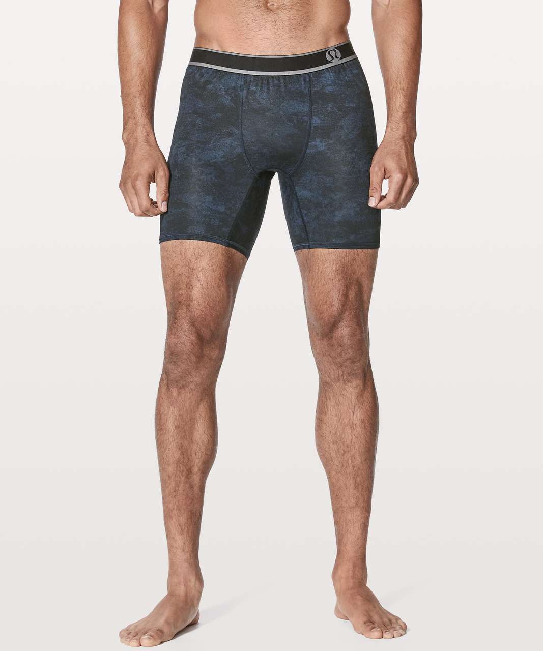 Lululemon Game On Boxer Brief *7.5" - Alpine Fade Mineral Blue Black