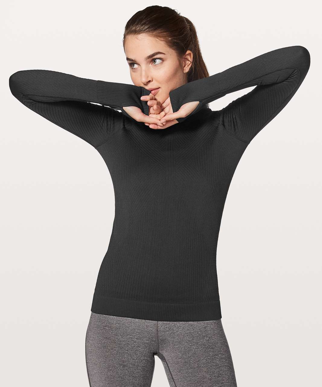 Lululemon Rest Less Pullover - Black / Black (Second Release)