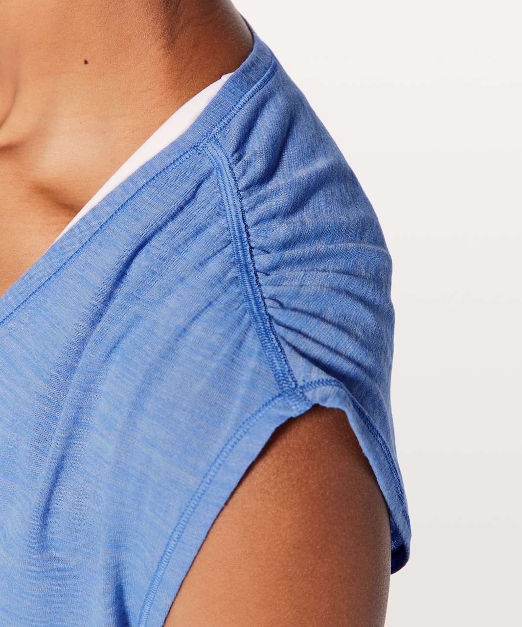 Lululemon Sweat Times Short Sleeve - Heathered Light Horizon