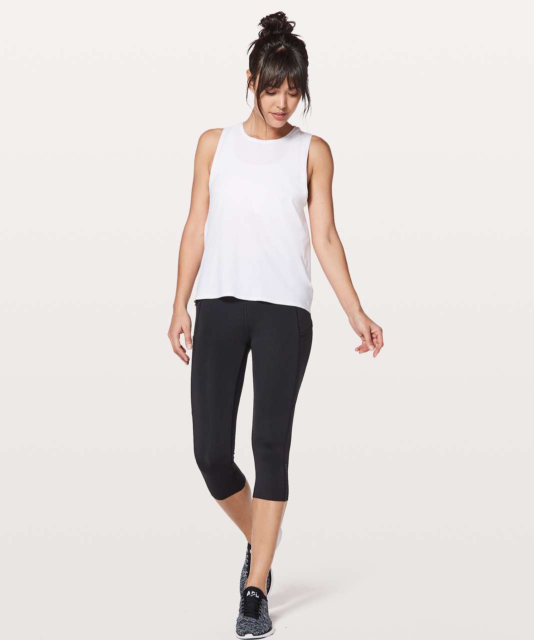 Lululemon Run: Back on Track Tight - Black / Pigment Blue / Pigment Blue  White Microstripe - lulu fanatics