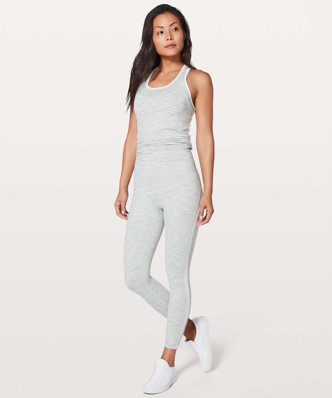 NWT Lululemon Wunder Under High-Rise Tight 25 Size 6 White Grey Stripes  Nimbus