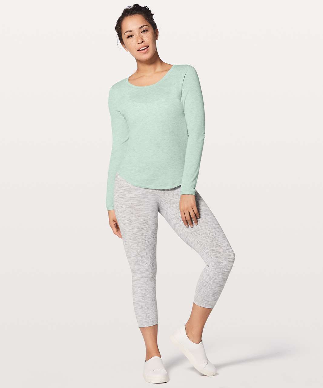 Lululemon Wild Twist Long Sleeve - Heathered Tonic Sea