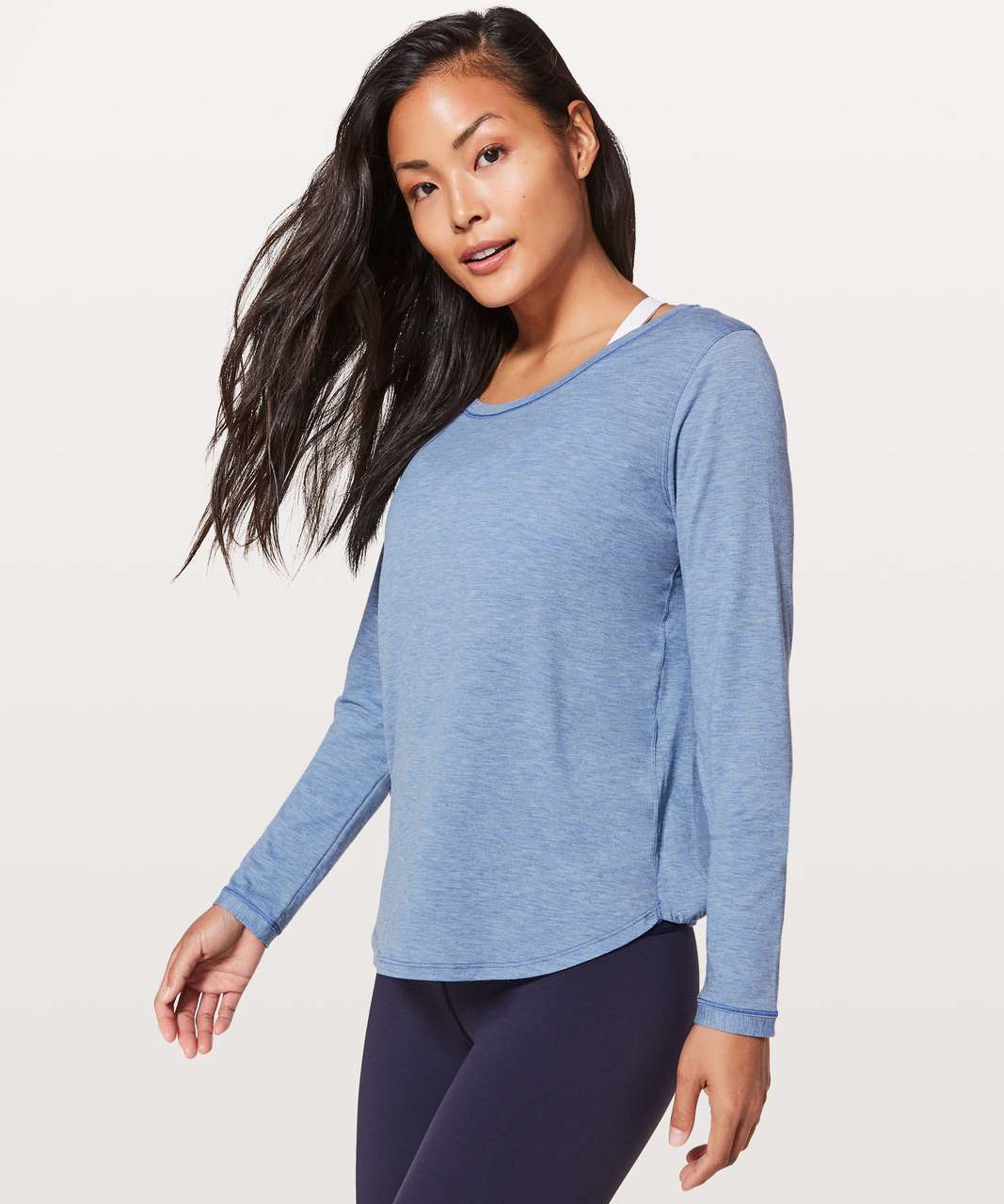 Lululemon Wild Twist Long Sleeve - Heathered Moroccan Blue - lulu