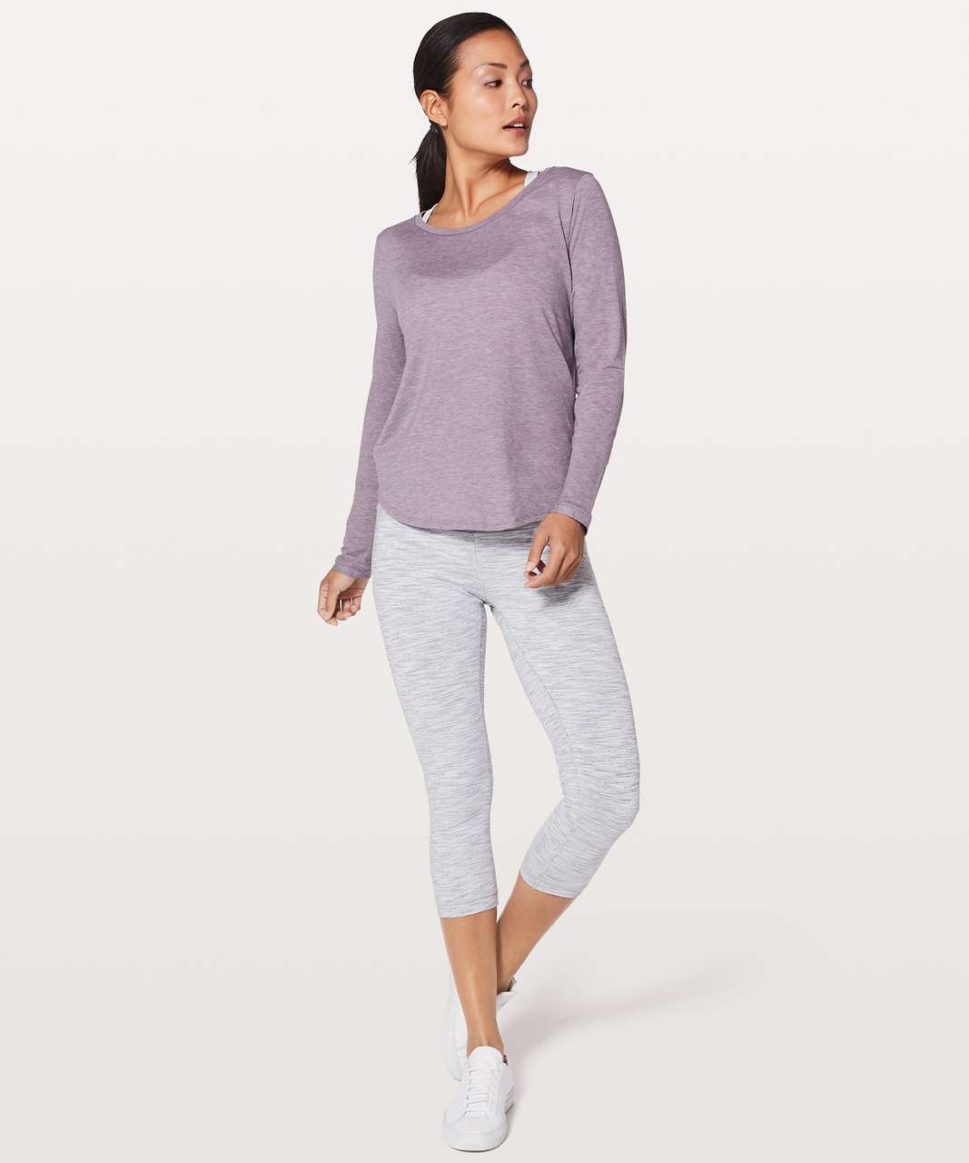 Lululemon Wild Twist Long Sleeve - Heathered Dusty Dawn