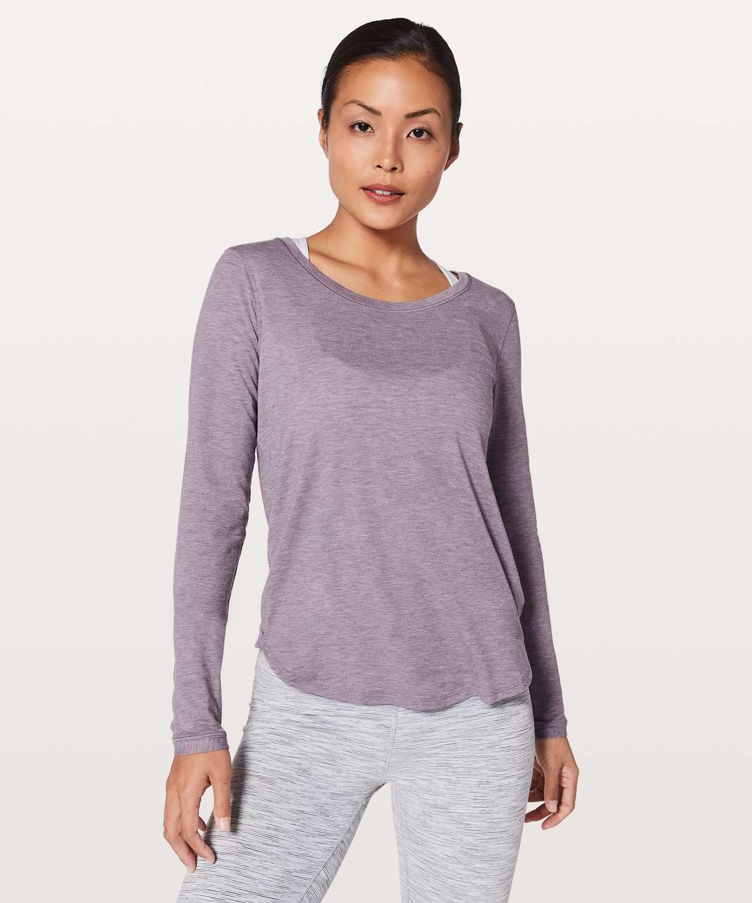 Lululemon Wild Twist Long Sleeve - Heathered Dusty Dawn