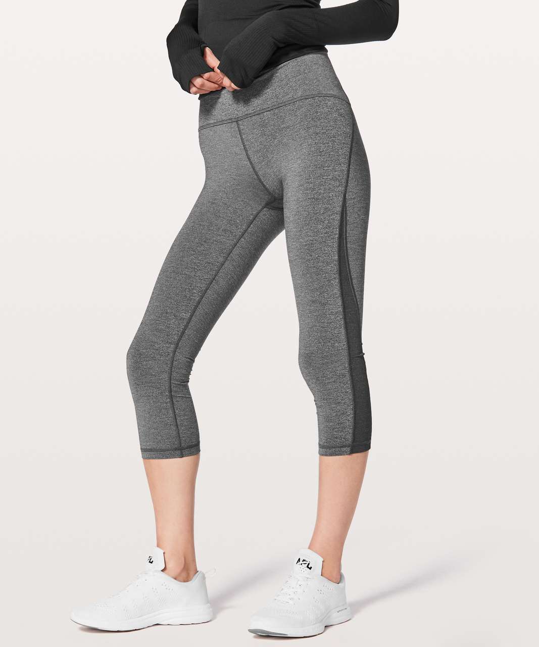 Lululemon Train Times Crop *21" - Heathered Black