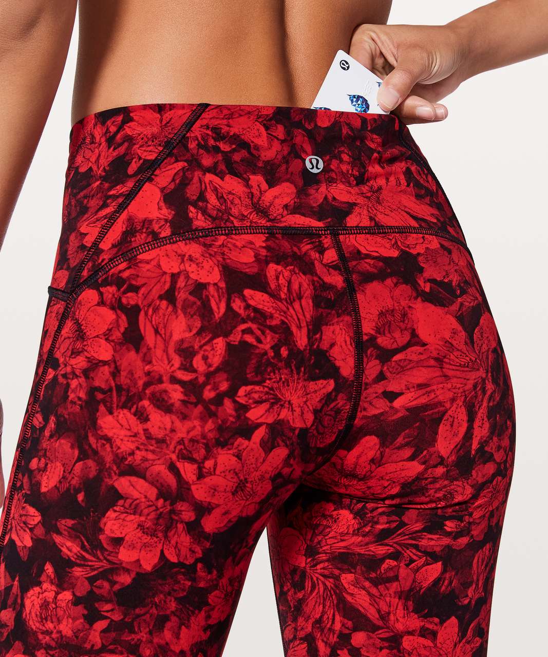 Lululemon Red And Black Leggings