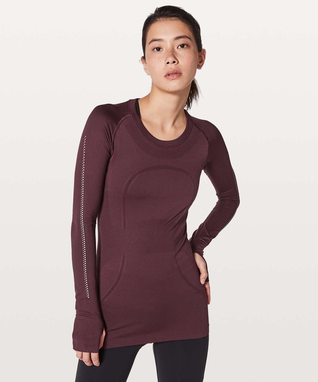 Lululemon Swiftly Tech Long Sleeve Crew Reflective - Redwood