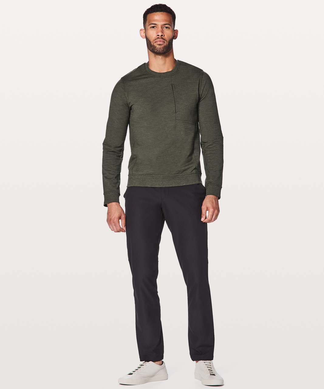 Lululemon City Sweat Crew - Heathered Dark Olive