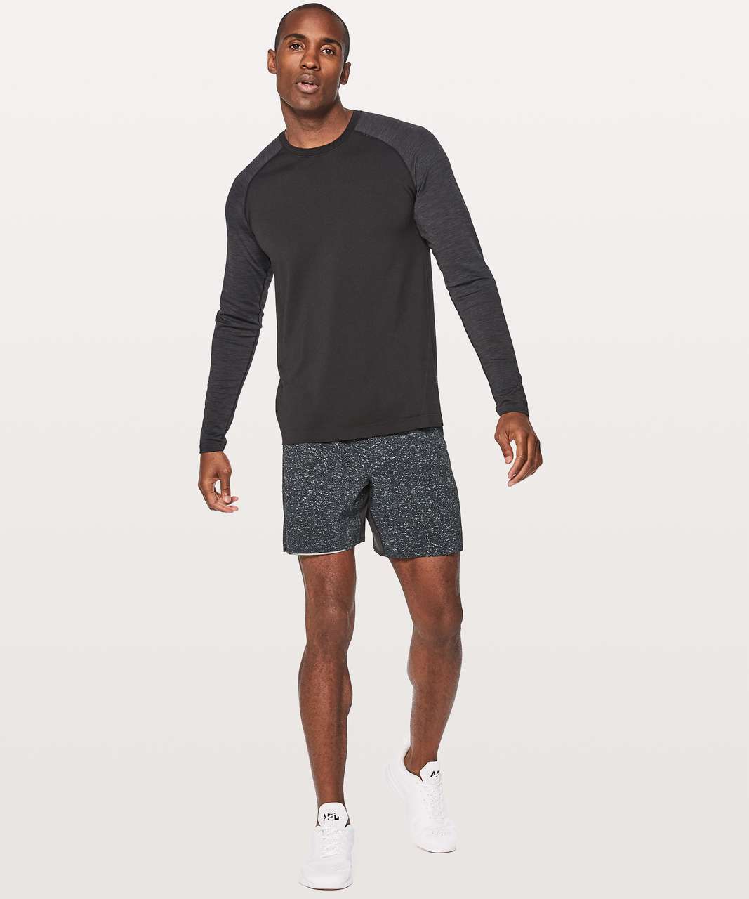 Lululemon Surge Short *Linerless 7" - Mix Match Asphalt Grey Black