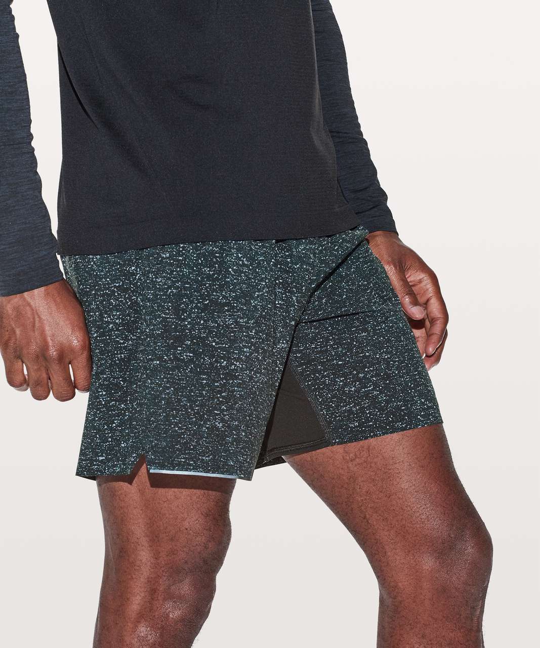 Lululemon Surge Short *Linerless 7" - Mix Match Asphalt Grey Black