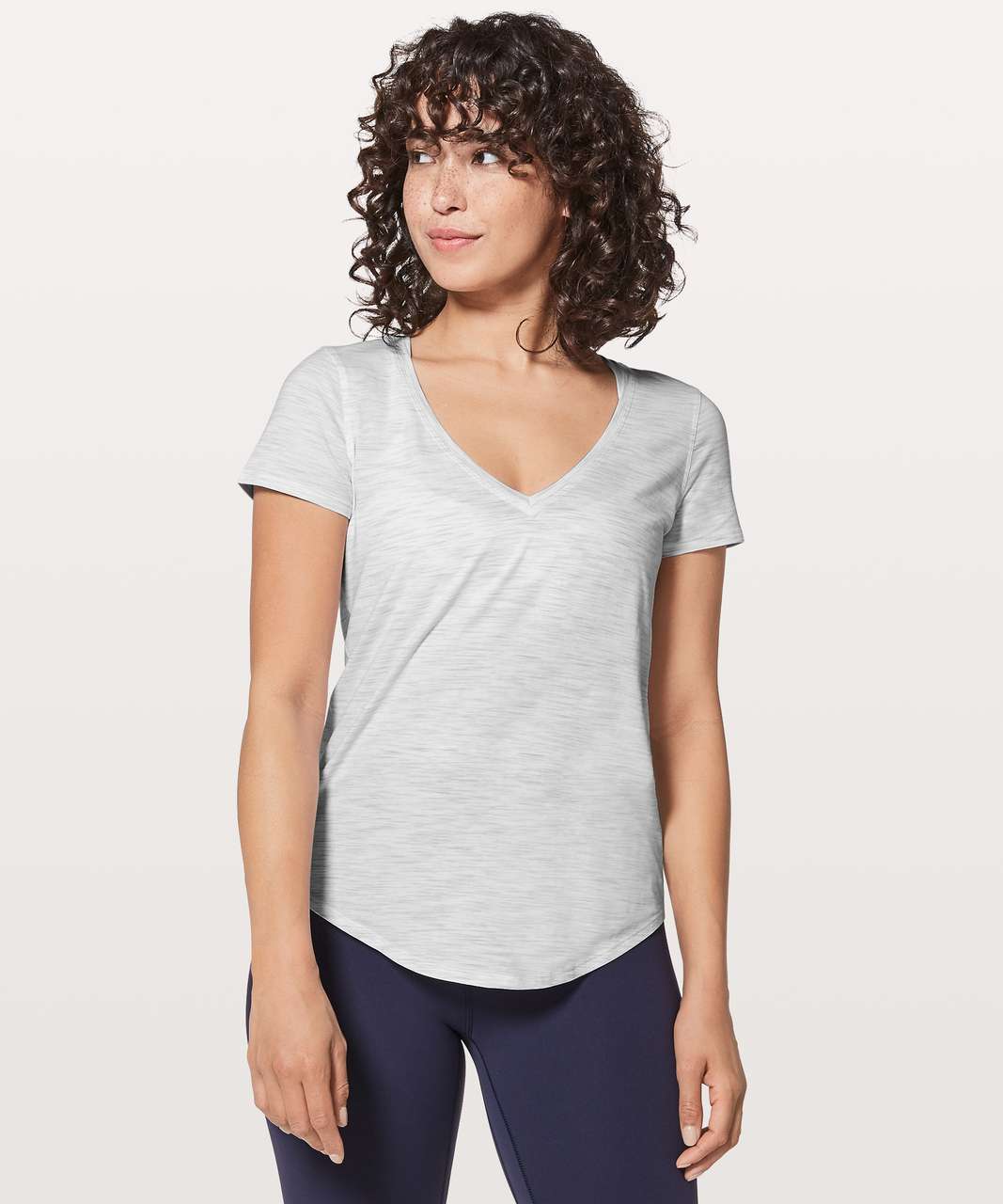 Lululemon Love Tee V - 3 Colour Space Dye Ice Grey Alpine White (Second Release)