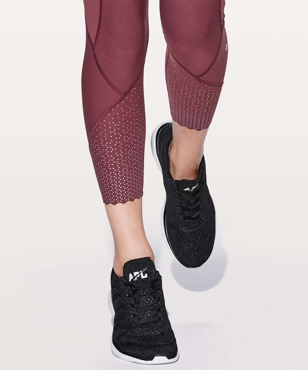 Lululemon Tight Stuff Tight Reflective Leggings Red Size 6 - $65