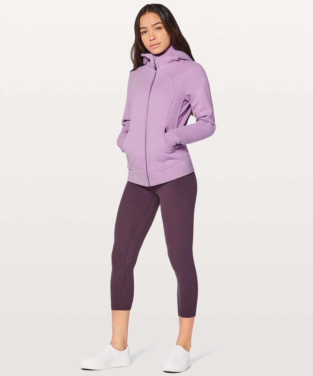 Embroidered Scuba Lilac Hoodie For Women Half Zip Define Yoga Sweatshirt  With Label Designer Gym Sportswear For Outdoor Sports And Jogging Size 12  From Clothing893, $37.69