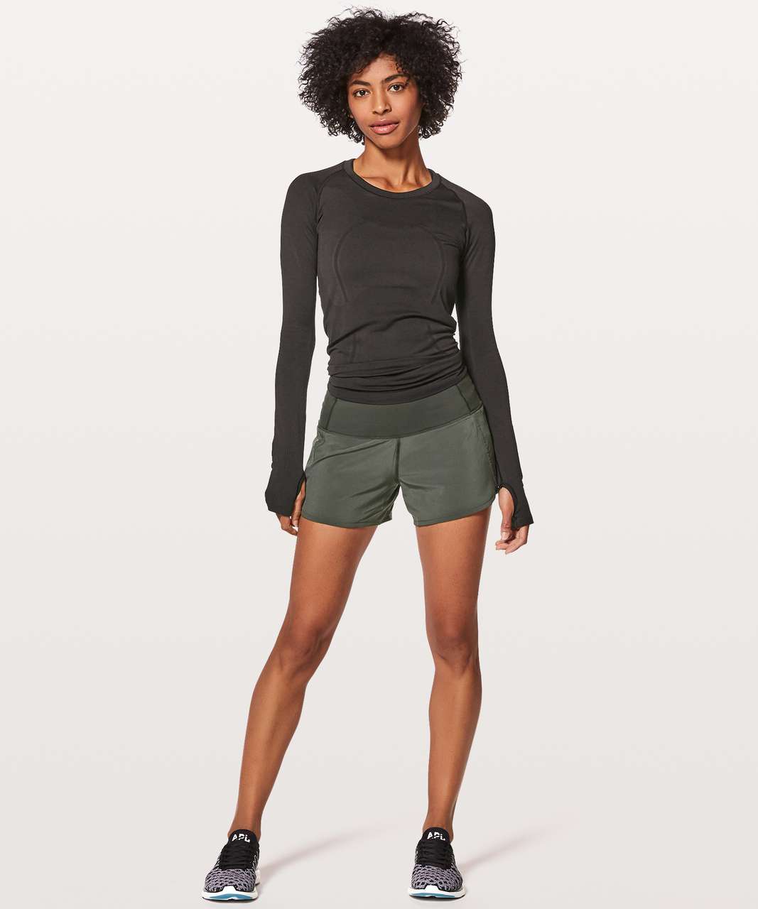 Lululemon Run Times Short II 4" - Evergreen