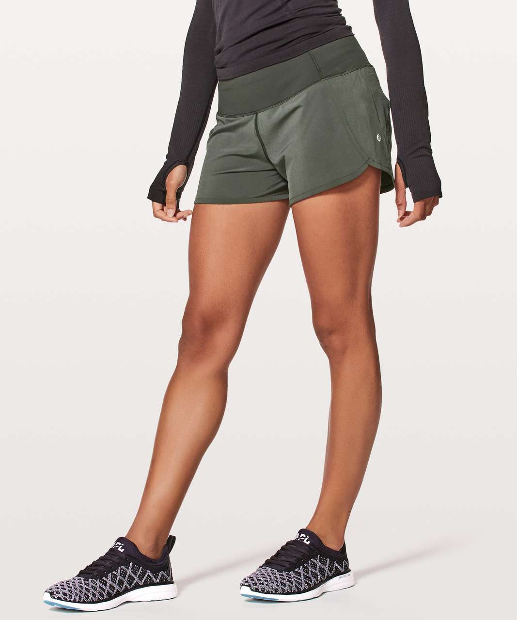 Lululemon Run Times Short II 4" - Evergreen