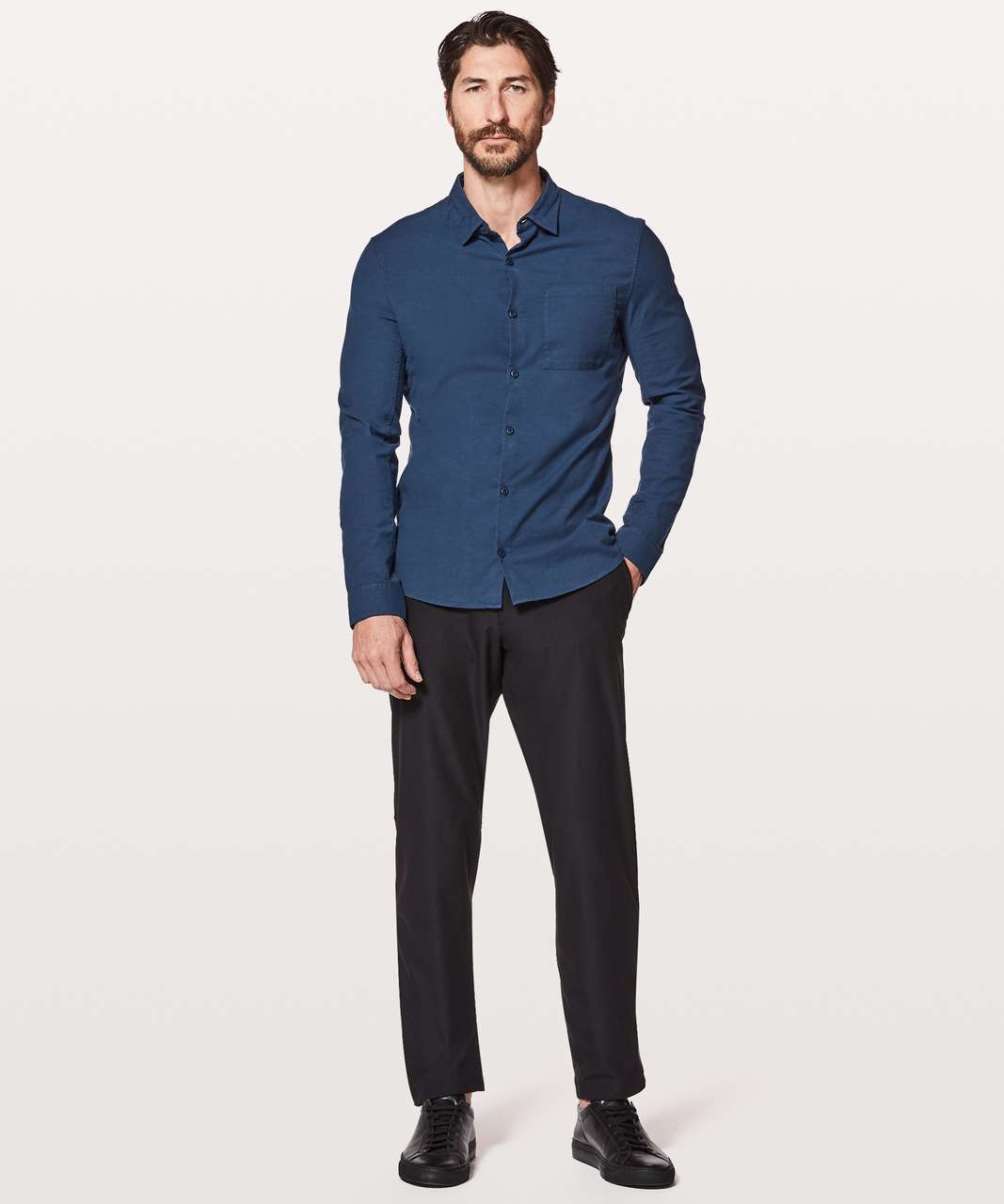 Lululemon All Town Buttondown - Nautical Navy / Dusk Indigo