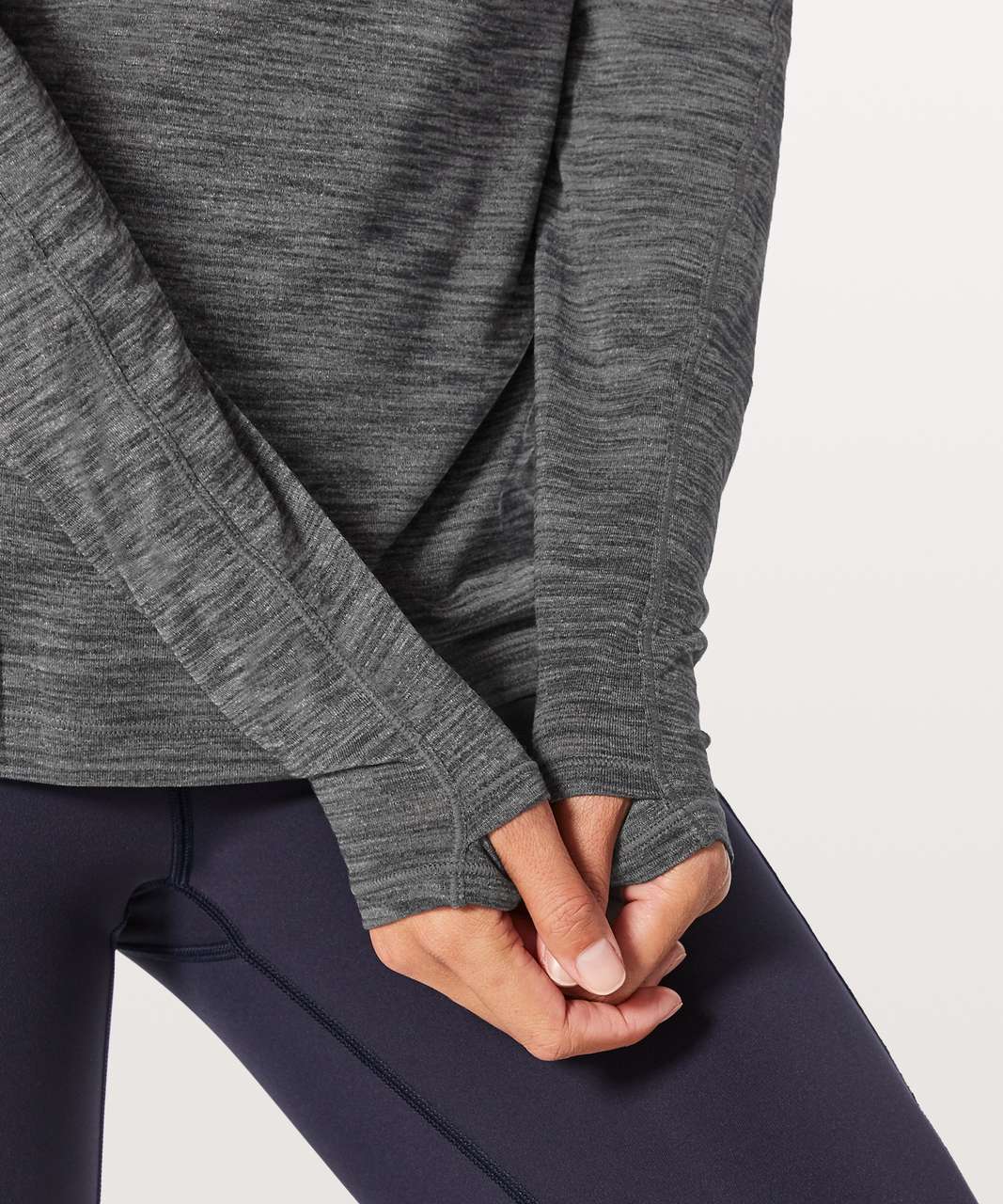 Lululemon Meant To Move Long Sleeve - Heathered Black