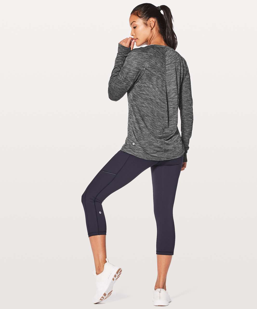 Lululemon Meant To Move Long Sleeve - Heathered Black