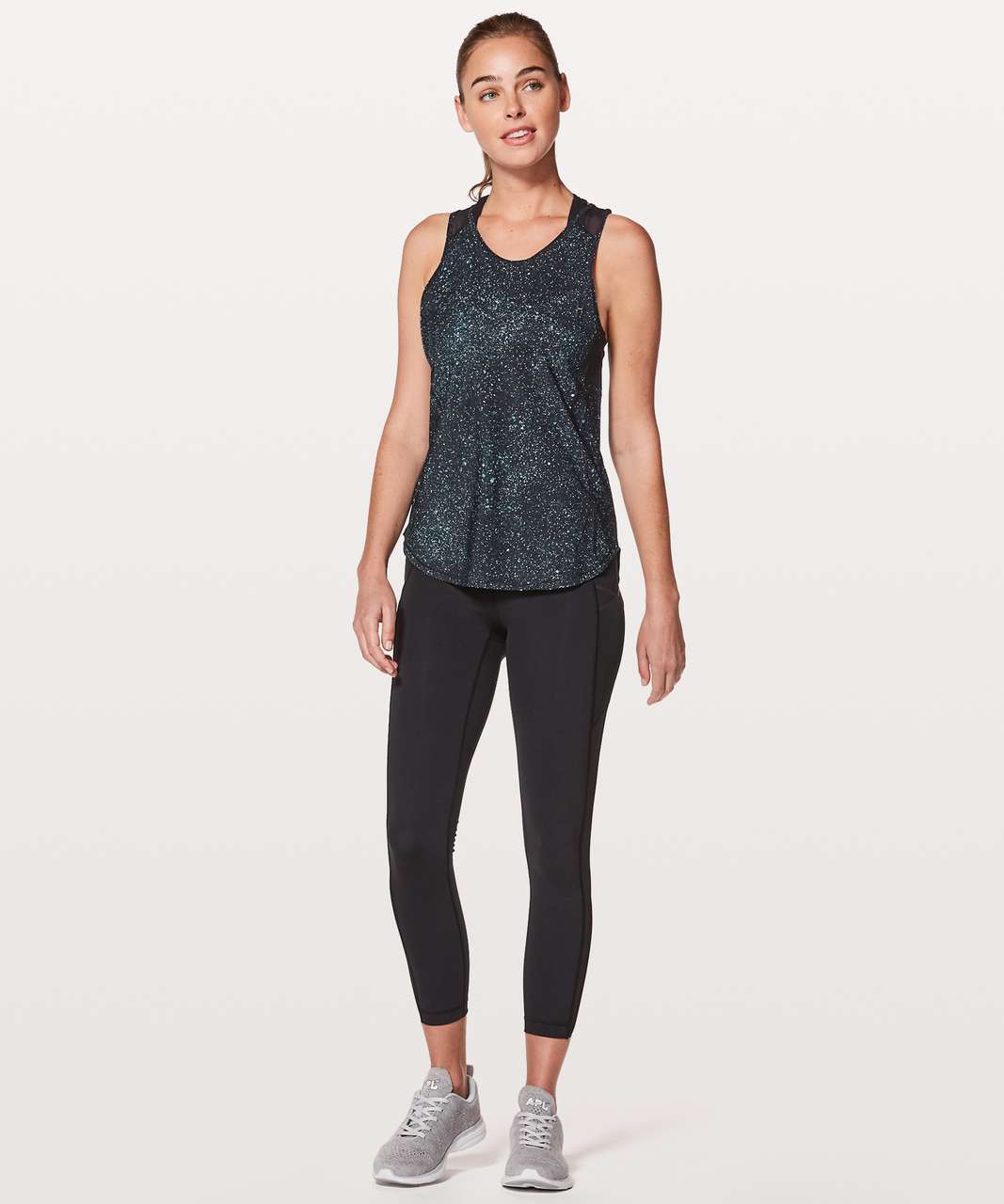 Lululemon Sculpt Tank II - Mineralize Multi / Black