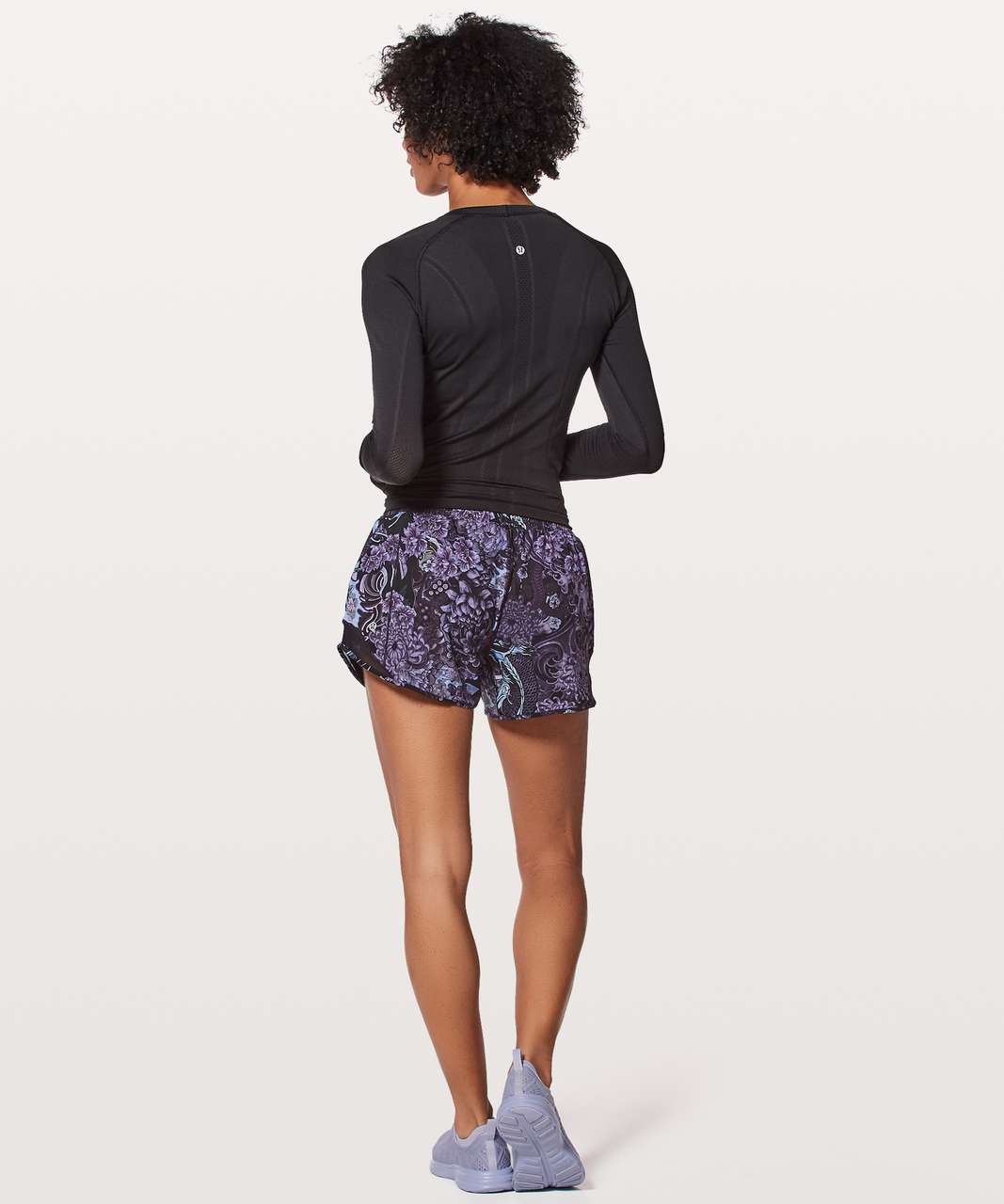 Lululemon Hotty Hot Short II *Long 4" - Memoir Multi Purple / Black