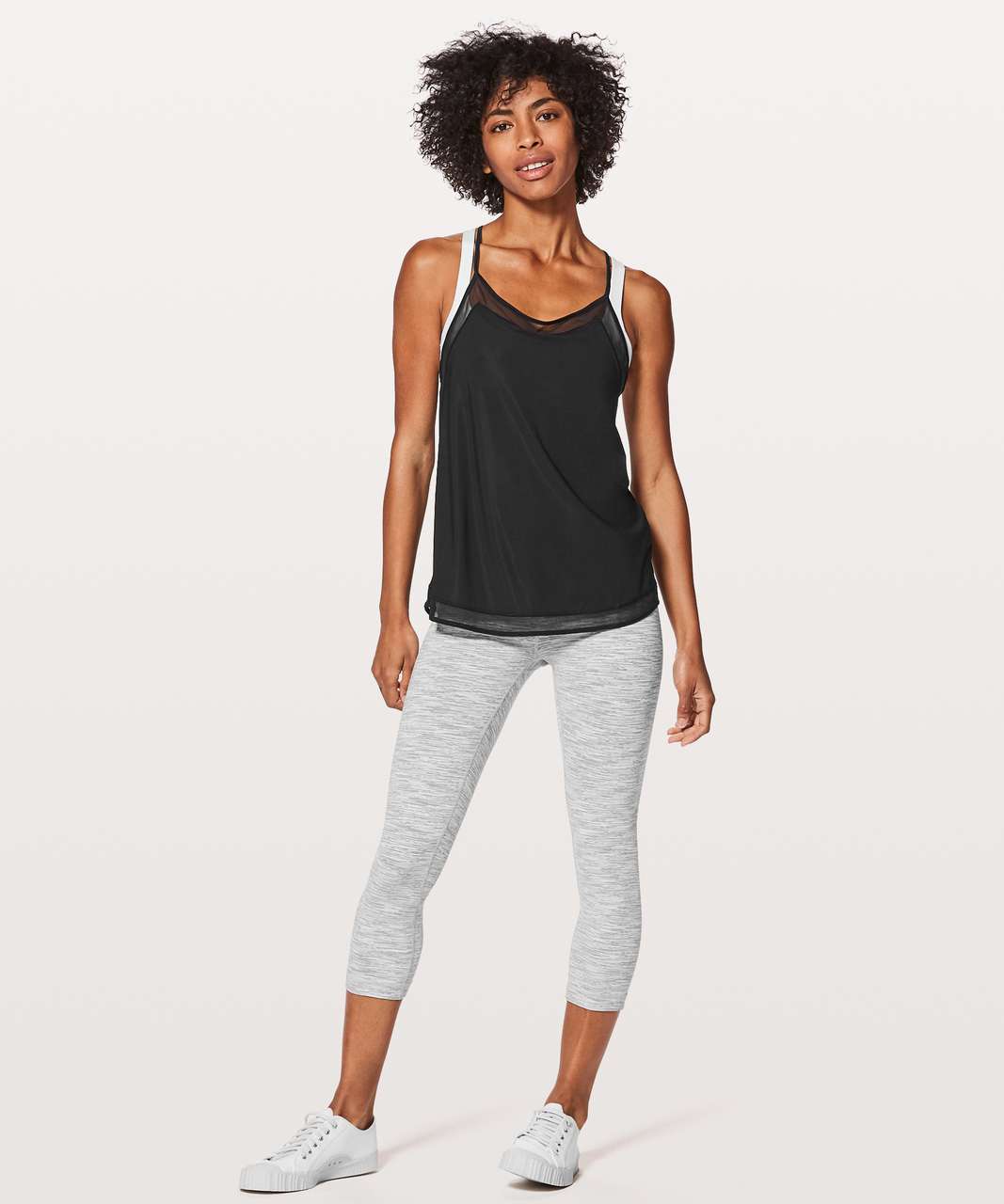 Lululemon Mesh With Me Tank - Black - lulu fanatics