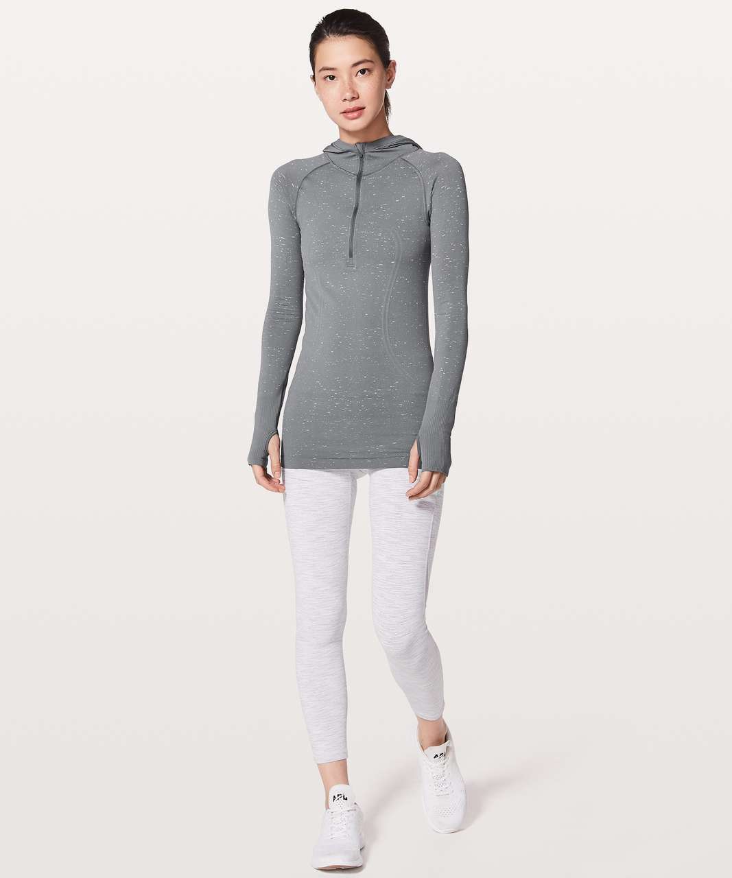 Lululemon Swiftly Tech Hooded 1/2 Zip - Nebula / White