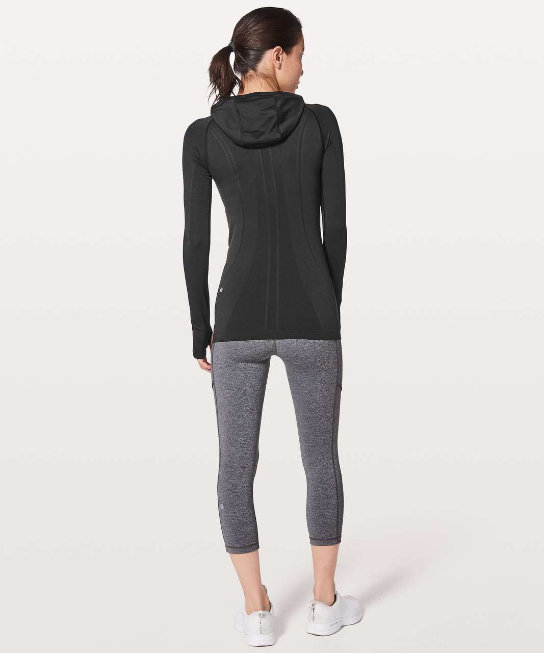 Lululemon Swiftly Tech Hooded 1/2 Zip - Black / Black