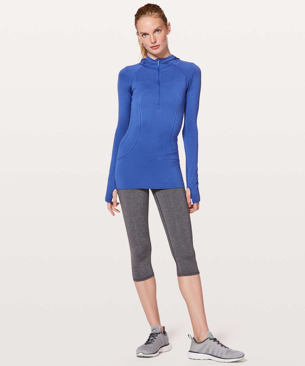 Lululemon Swiftly Tech Hooded 1/2 Zip - Moroccan Blue / Moroccan Blue