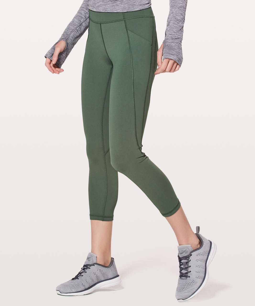 Lululemon Time To Sweat Crop *23" - Dark Forest