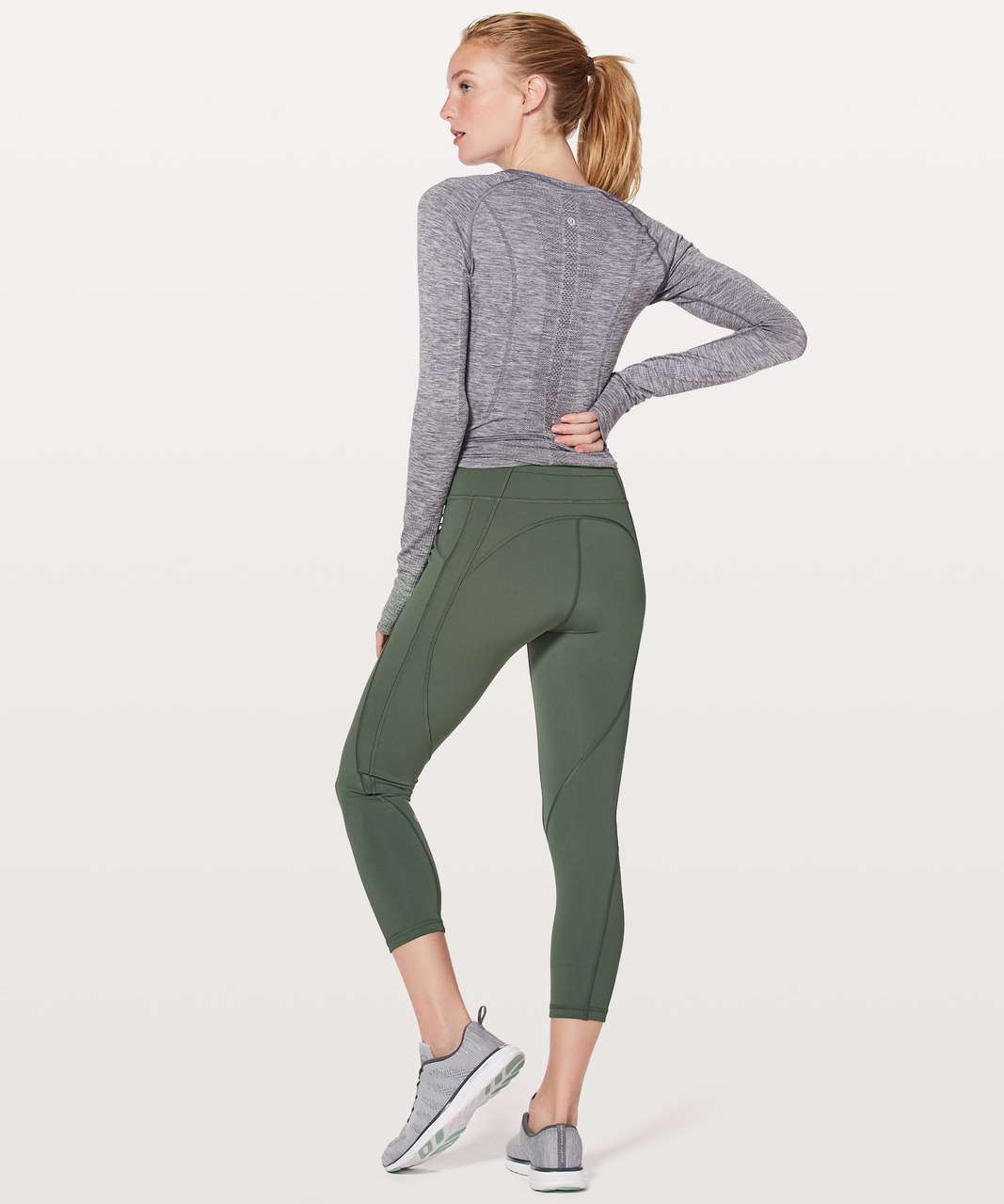 Lululemon Time To Sweat Crop *23 - Dark Forest - lulu fanatics