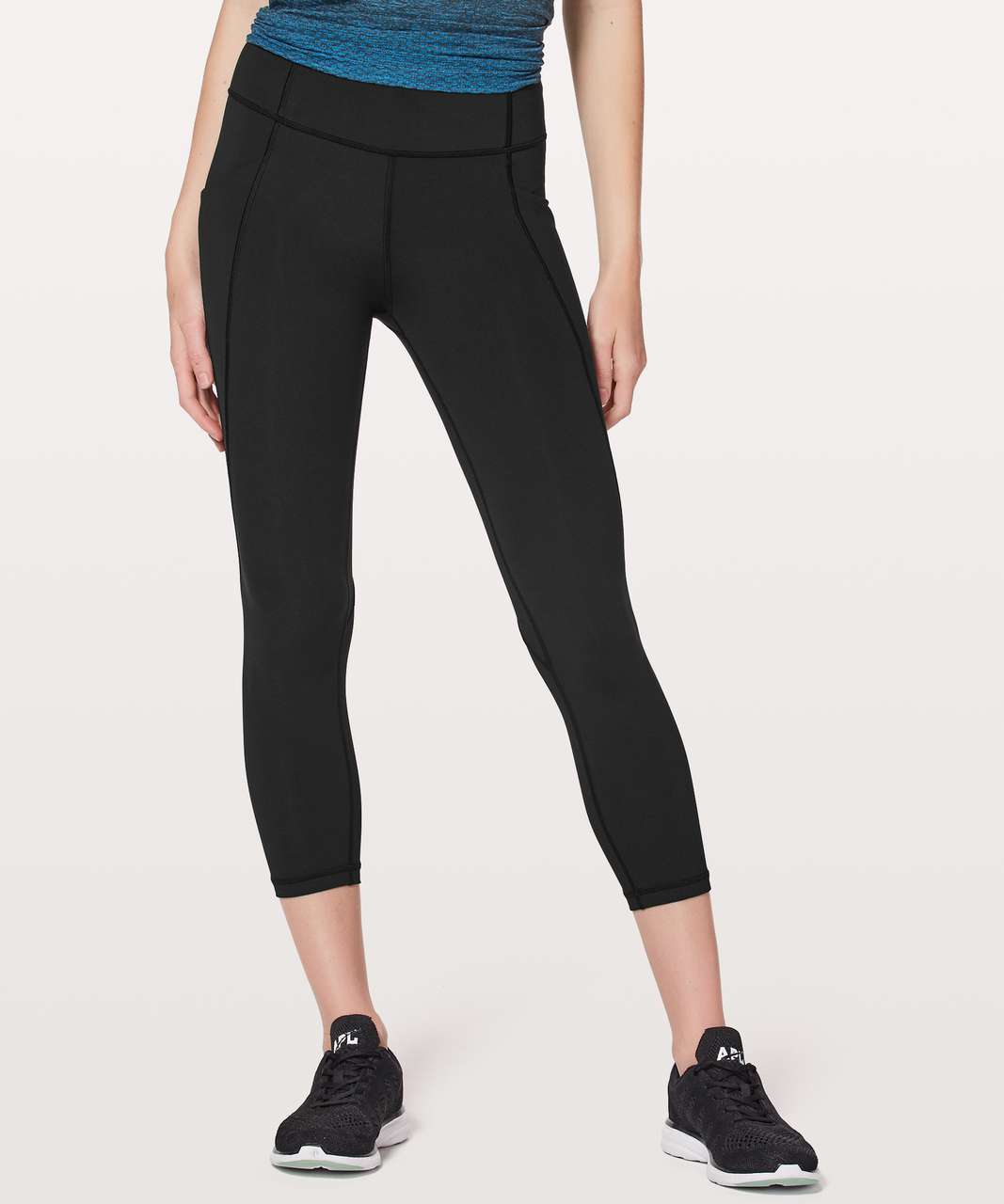 Lululemon Time To Sweat Crop Leggings with Side Pockets, Black size 8