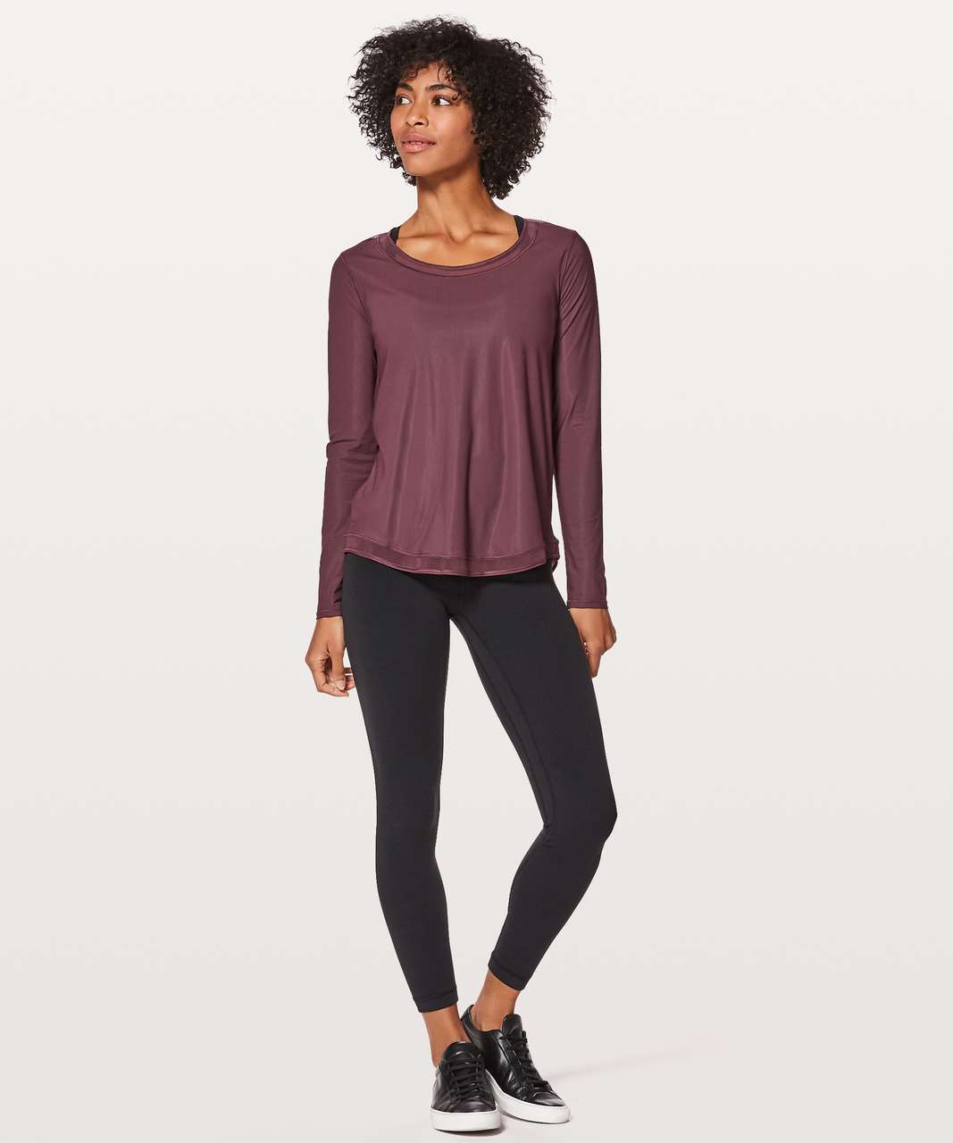 Lululemon Mesh Mixed Long-Sleeve Shirt - Black - lulu fanatics