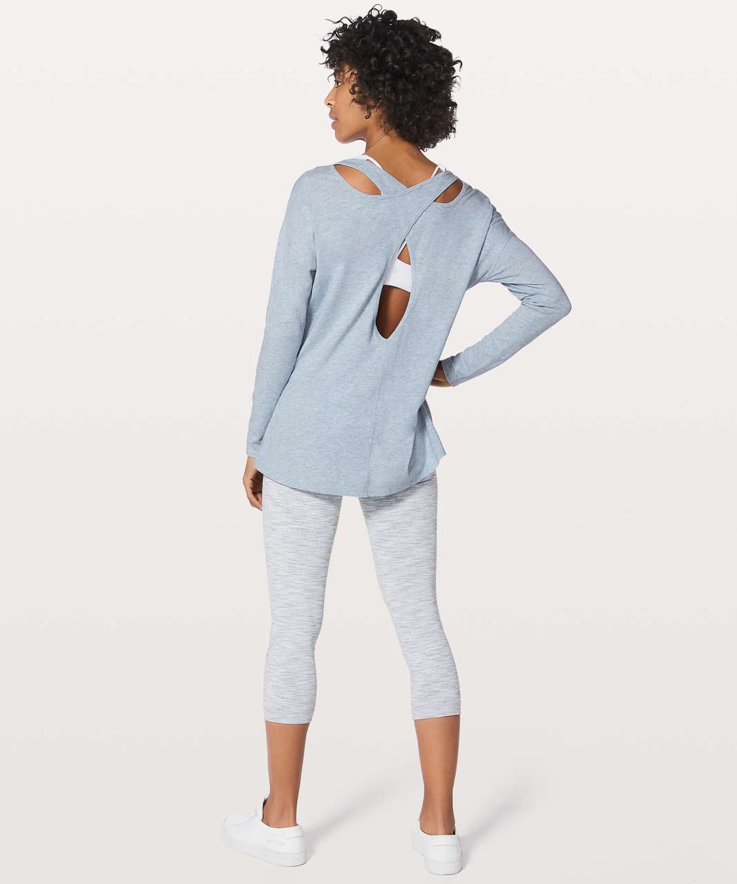 Lululemon Back Into It Long Sleeve - Heathered Starlight