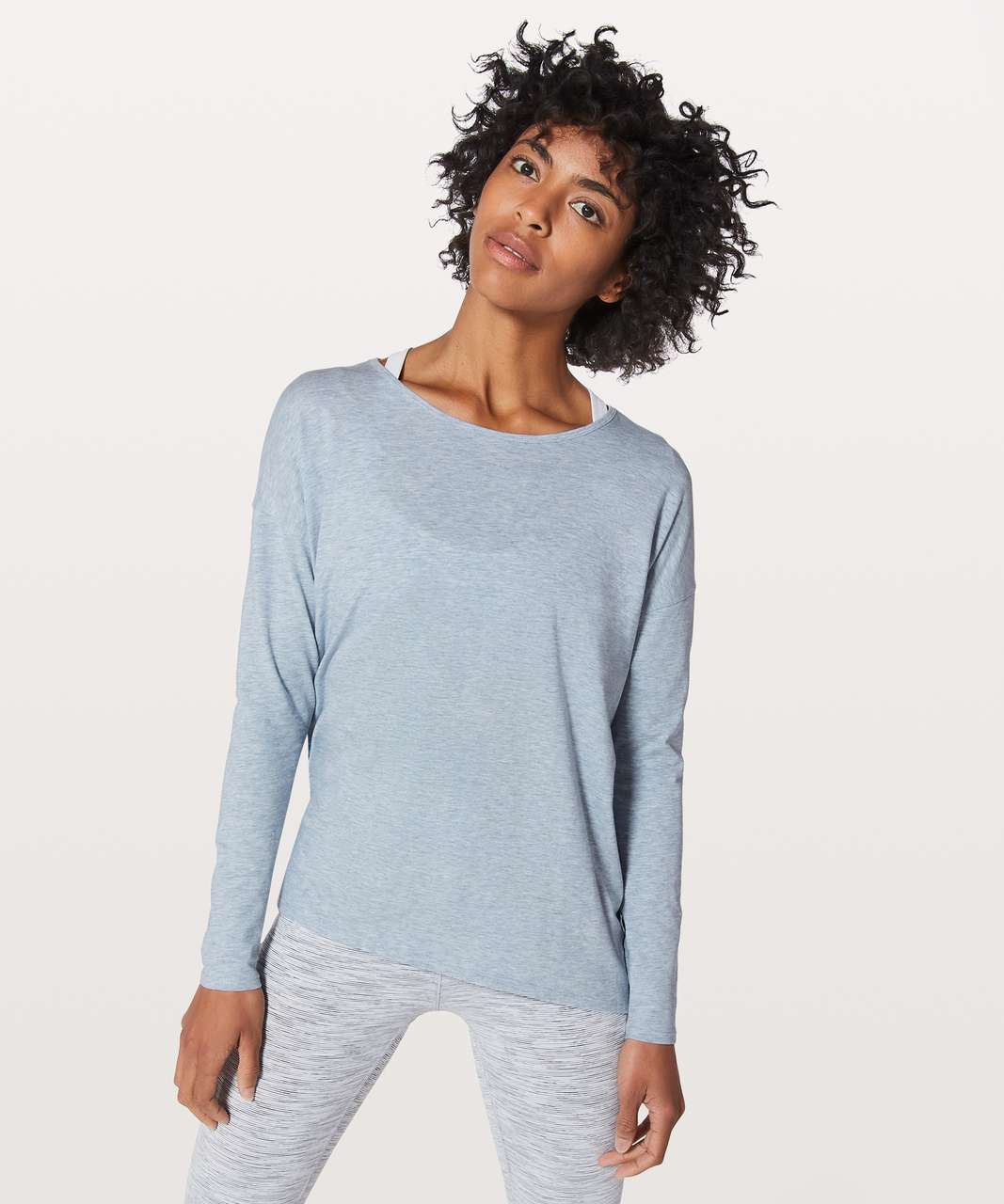 Lululemon Back Into It Long Sleeve - Heathered Starlight