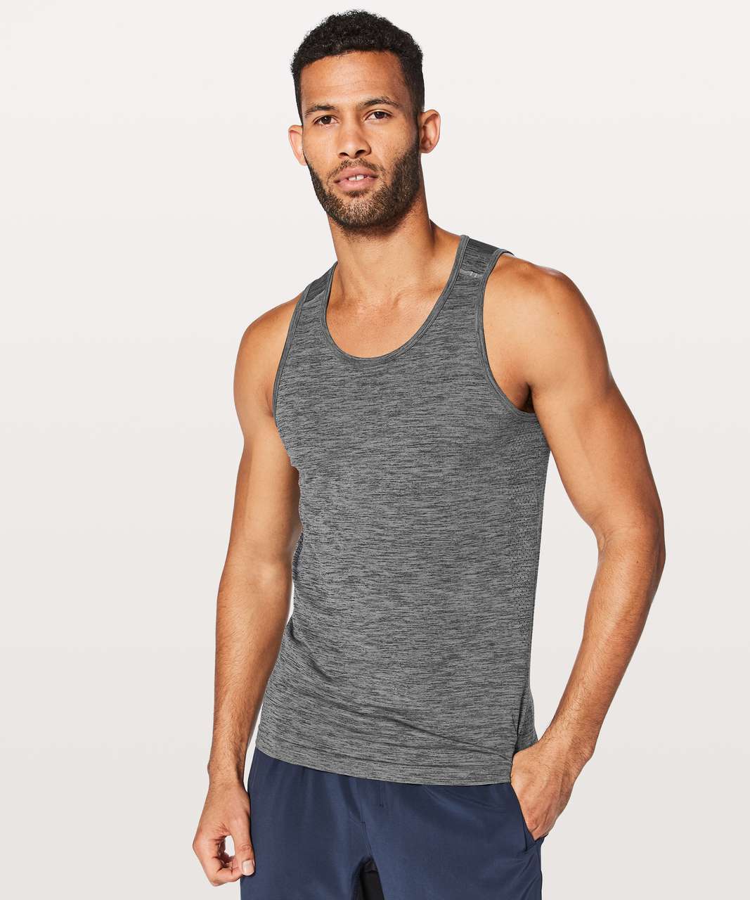 Lululemon Metal Vent Tech Surge Tank - Black / Anchor (First Release)