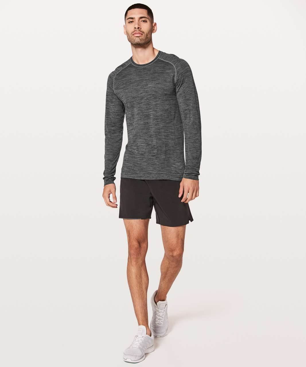 Lululemon Metal Vent Tech Surge Long Sleeve - Black / Anchor (First Release)