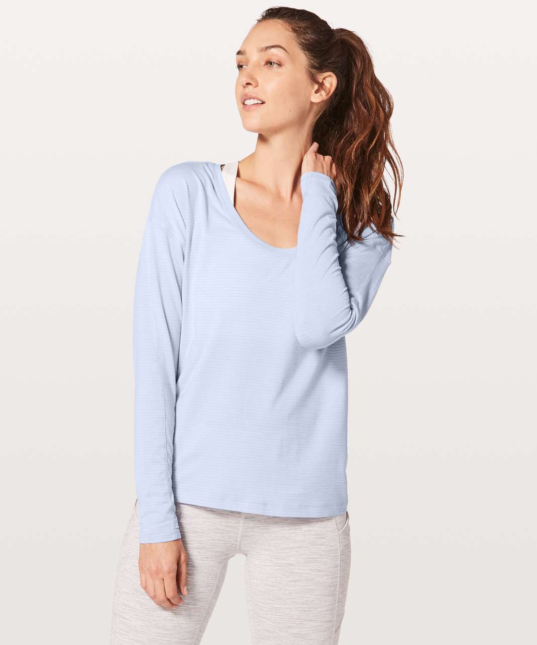 Lululemon Meant To Move Long Sleeve - Heathered Cool Breeze