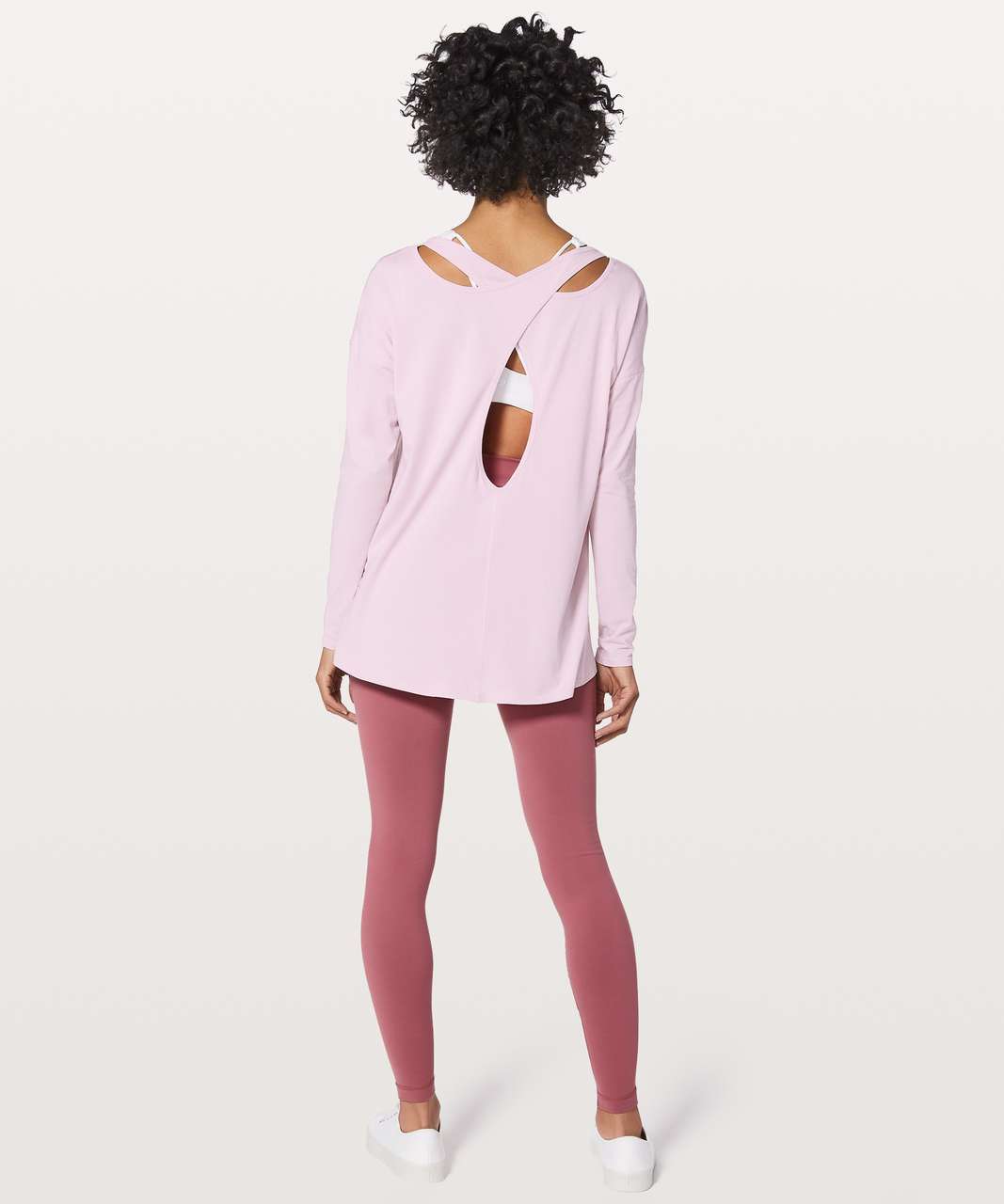 Lululemon Back Into It Long Sleeve - Porcelain Pink