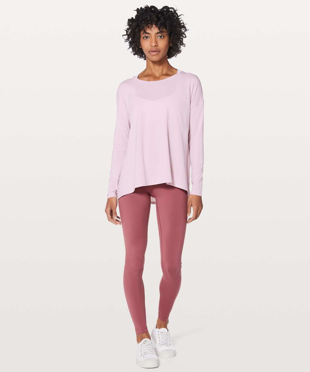 Lululemon Back Into It Long Sleeve - Porcelain Pink