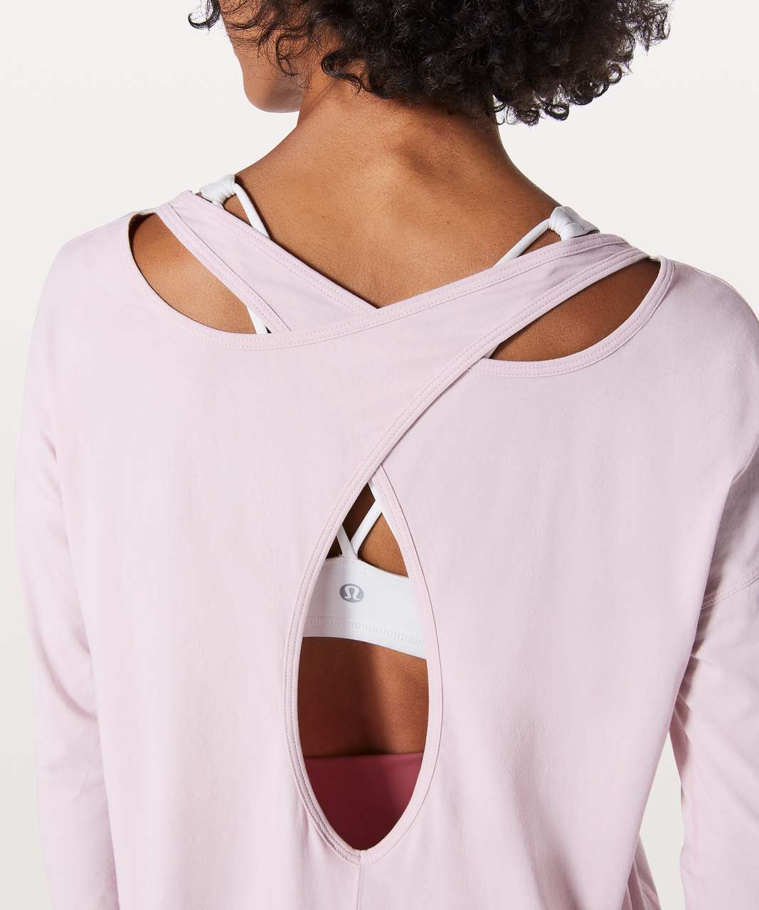 Lululemon Back Into It Long Sleeve - Porcelain Pink