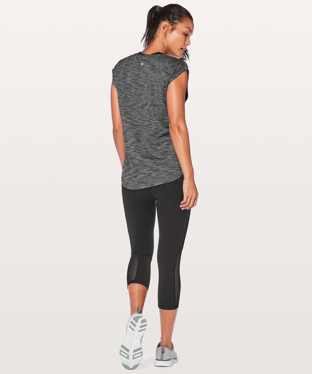 Lululemon Sweat Times Short Sleeve - Heathered Black