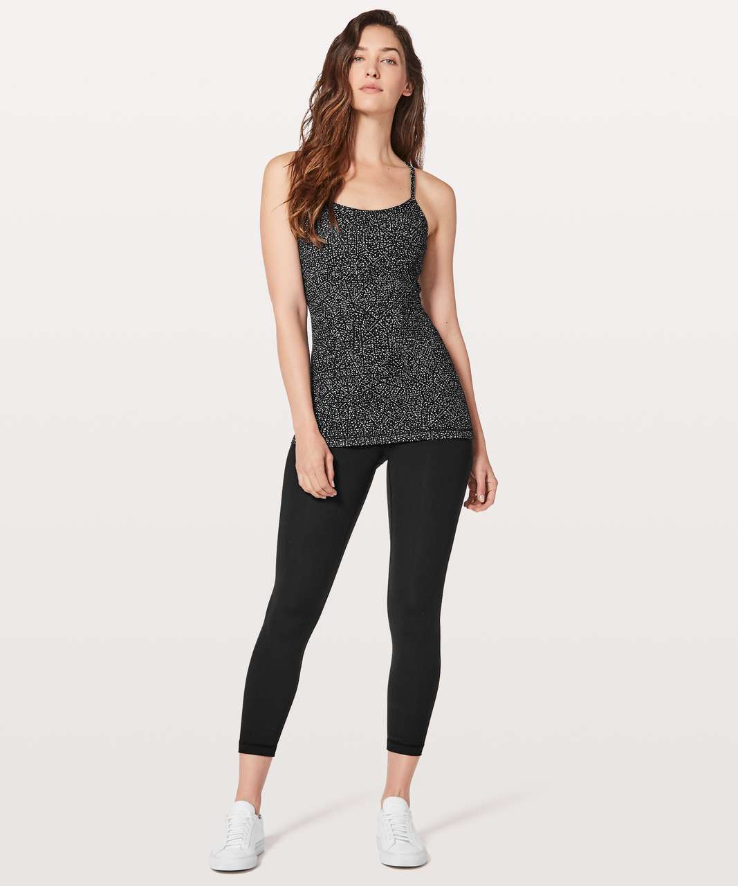 Lululemon Power Y Tank Light Luon - Night View White Black