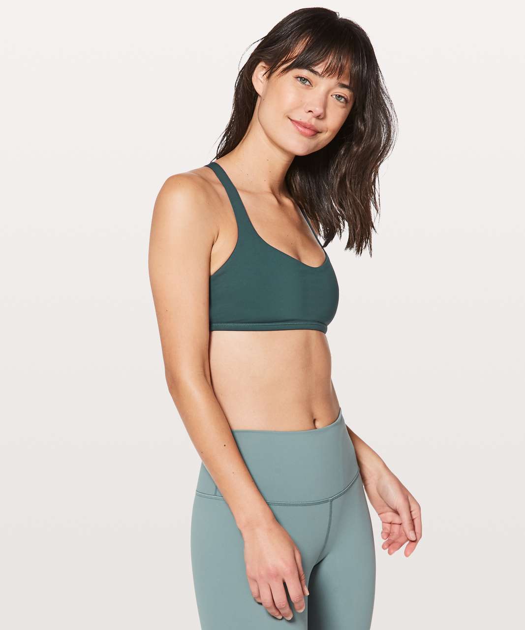 Lululemon Free to Be Bra Wild Size 10 A/B Cup Illuminight Teal