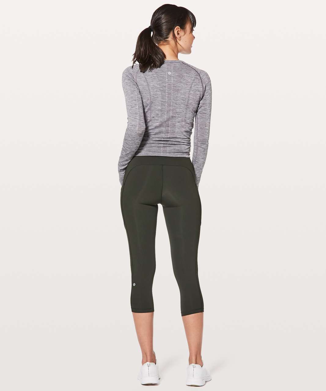 Lululemon Speed Up Crop 21 - Evergreen - lulu fanatics