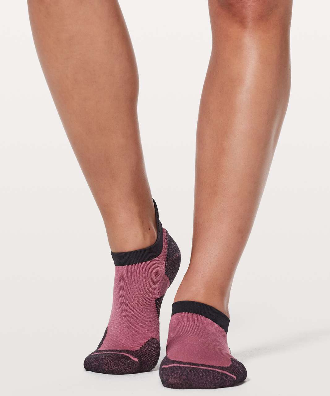 Lululemon Speed Sock *Silver - So Merlot / Black