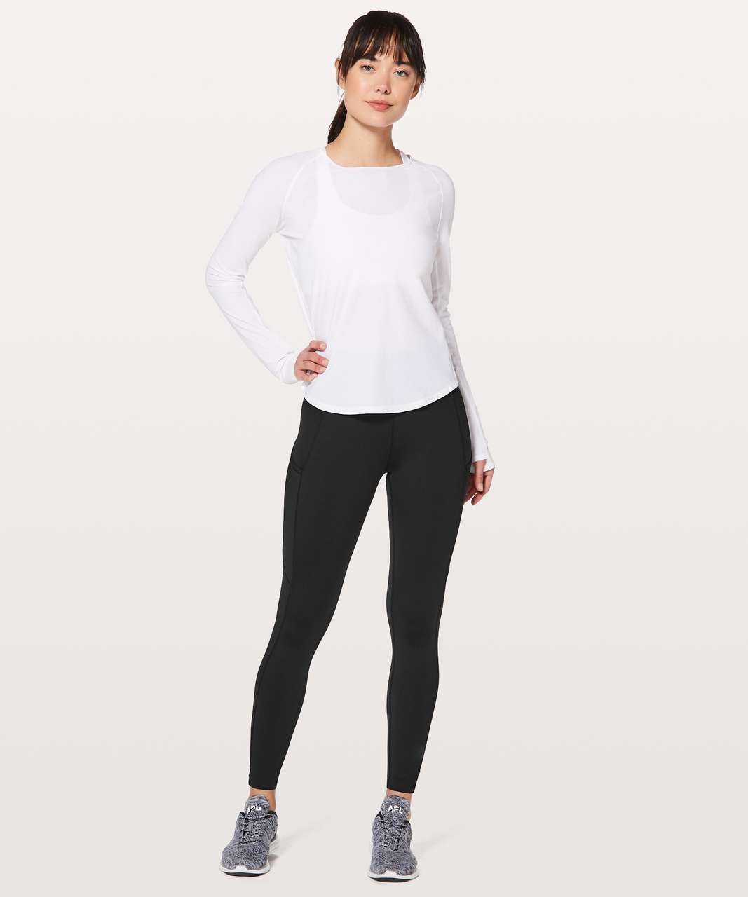 Lululemon Play Off The Pleats Long Sleeve - White