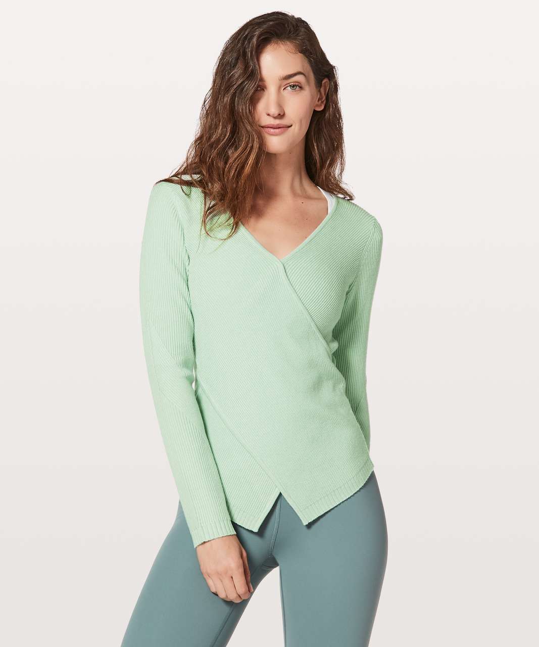 Lululemon Wrap It Back Sweater - Sea Breeze