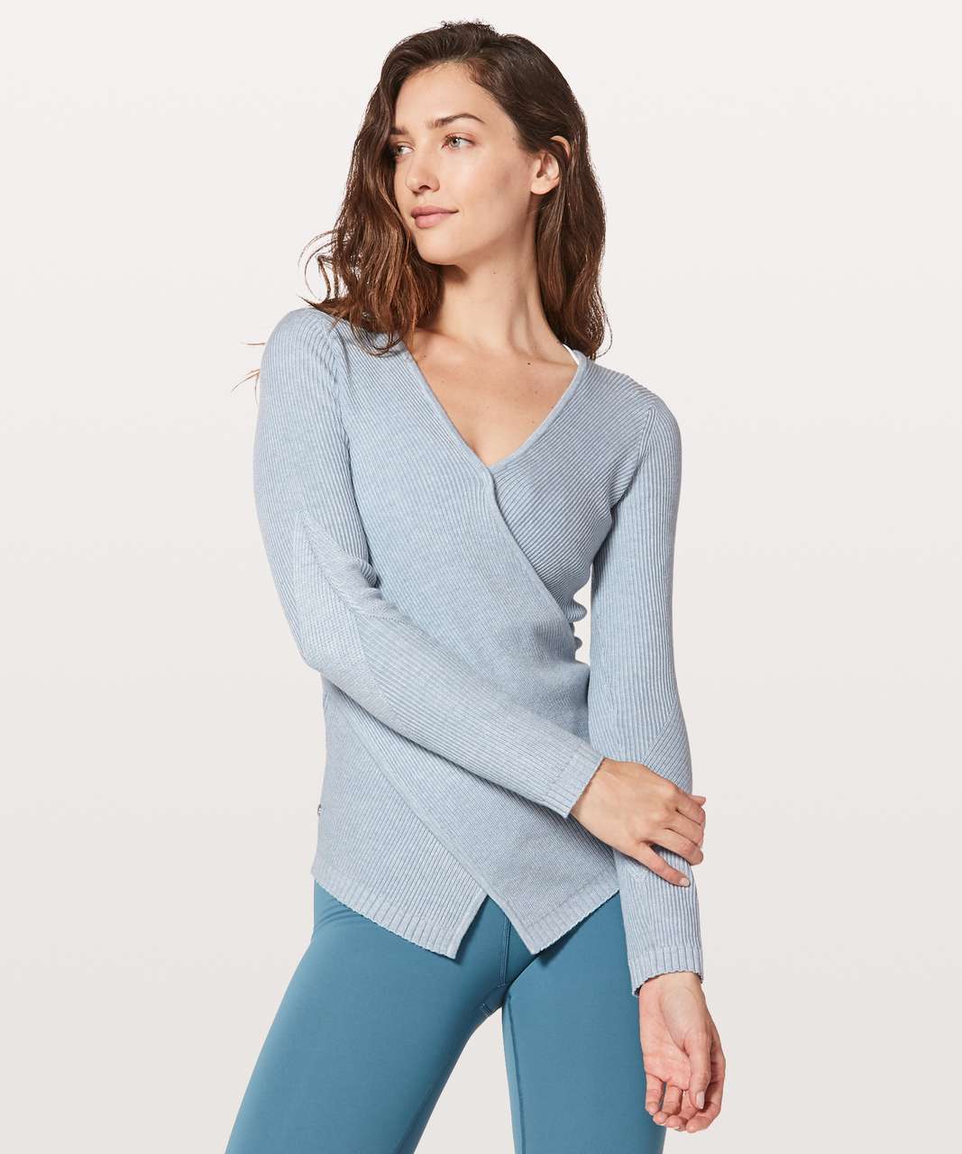 Lululemon Wrap It Back Sweater - Heathered Starlight - lulu fanatics