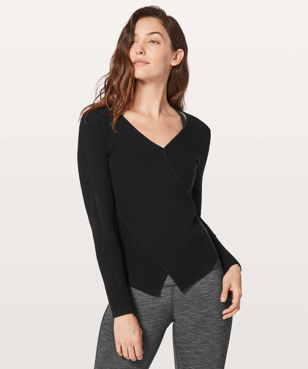 wrap sweater black